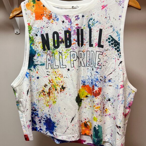 NOBULL - Women's ALL PRIDE XL Crop Pride Tank Top - Picture 1 of 3
